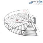 سبد نیم ﮔﺮد ﮔﺮدان داﺧﻞ ﮐﺎﺑﯿﻨﺖ آدلان مدل ﻟﯿﺎم - Image 2