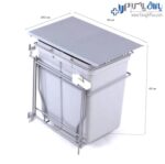 ﺳﻄﻞ زﺑﺎﻟﻪ ﺗﮏ ﻣﺨﺰﻧﻪ ﻣﺘﻮﺳﻂ درب ﺑﺎز شو ۱۷ لیتری آدلان مدل رﺳﺘﺎ - Image 2