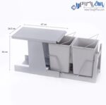 ﺳﻄﻞ زﺑﺎﻟﻪ دو ﻣﺨﺰﻧﻪ ﮐﻮﭼﮏ رﯾﻞ ﮐﻒ ﺗﺎﻧﺪم ۲۴ لیتری آدلان مدل دﯾﺎﮐﻮ - Image 2