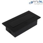 خرید پریز توکار ملونی رنگ مشکی با پورت شارژر USB برای کابینت