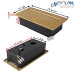 خرید پریز توکار ملونی رنگ مشکی با پورت شارژر USB برای کابینت