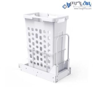سبد البسه چرک کف ریل آرام‌بند با قابلیت نصب روی درب ملونی 9153 / 9154