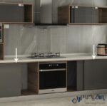 مکانیزم آویز تاپ لاین دو درب توکار چوبی بدون پروفیل کف با عرض حداکثر 240 سانتیمتر فانتونی - Image 4