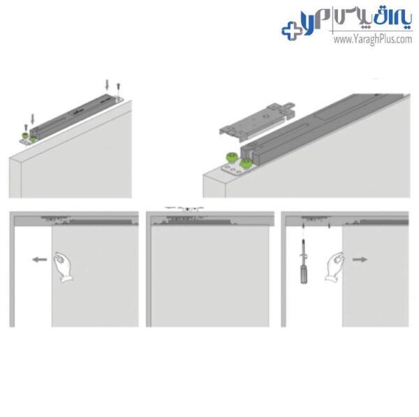 مکانیزم تاپ‌لاین NM2 سه درب توکار با عرض حداکثر 360 سانتیمتر فانتونی K124