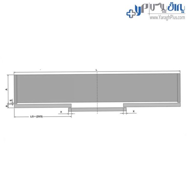 مکانیزم تاپ‌لاین UL3 سه درب روکار با عرض حداکثر 360 سانتیمتر فانتونی K026