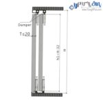 مکانیزم تاپ لاین UM3 سه درب توکار با عرض حداکثر 360 سانتیمتر فانتونی - Image 5