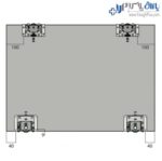 مکانیزم تاپ لاین UM3 سه درب توکار با عرض حداکثر 360 سانتیمتر فانتونی - Image 4