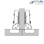 لولا آرام بند کابینت استار پلاس نیمه روکار کلیپسی 110 درجه با پایه 3D فانتونی - Image 2