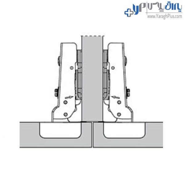 لولا آرام‌بند کابینت پروفشنال نیمه روکار کلیپسی 110 درجه با پایه خطی 3D فانتونیA102