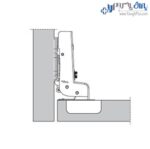 لولا آرام‌بند کابینت پروفشنال توکار کلیپسی 110 درجه با پایه خطی 3D فانتونی A103