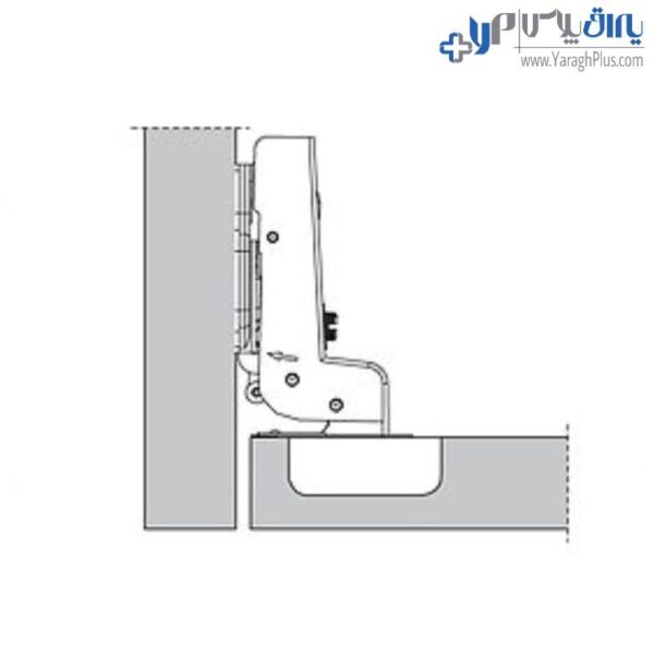 لولا آرام‌بند کابینت پروفشنال توکار کلیپسی 110 درجه با پایه خطی 3D فانتونی A103