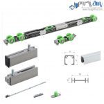 مکانیزم پاکت دور توکار چوبی تک درب بدون پروفیل کف با عرض درب حداکثر 120 سانتیمتر فانتونی - Image 4