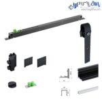 مکانیزم آویز تک درب روکار روستیک بدون پروفیل کف با عرض درب حداکثر 120 سانتیمتر فانتونی - Image 4