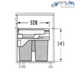 سطل زباله چند منظوره هایلو مدل یوروکارگواس جهت یونیت 45 سانتیمتر به بالا فانتونی - Image 3