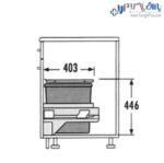 سطل زباله چند منظوره هایلو مدل یوروکارگواس جهت یونیت 30 سانتیمتر فانتونی - Image 5