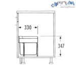 سطل زباله چند منظوره هایلو مدل رامسپار تاندم اس جهت یونیت 50 سانتیمتر به بالا فانتونی - Image 4