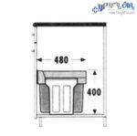 سطل زباله چند منظوره هایلو مدل تاندم جهت یونیت 30 سانتیمتر به بالا فانتونی - Image 5