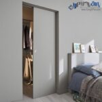 مکانیزم پاکت دور توکار چوبی تک درب بدون پروفیل کف با عرض درب حداکثر 120 سانتیمتر فانتونی K107