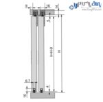 مکانیزم آویز تاپ لاین دو درب توکار چوبی بدون پروفیل کف با عرض حداکثر 240 سانتیمتر فانتونی - Image 6
