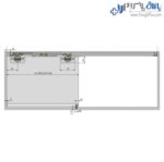 مکانیزم آویز تاپ لاین دو درب توکار چوبی بدون پروفیل کف با عرض حداکثر 240 سانتیمتر فانتونی - Image 7