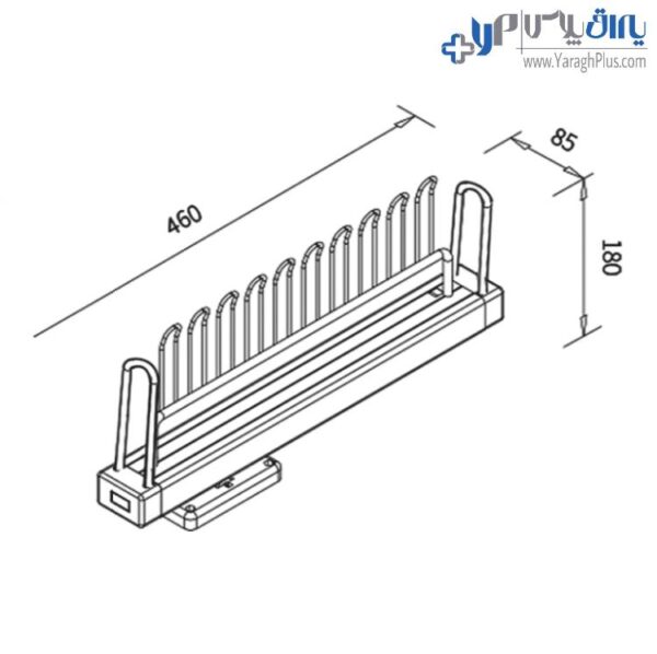 رگال جای کمربند و کراوات ریلی داخل کمد لباس رنگ مشکی فانتونی j220