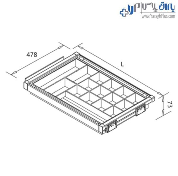 سینی مشبک ریلی جای کمربند و کراوات و زیورآلات رنگ سفید طرح ایتالین فانتونی j521 - j522