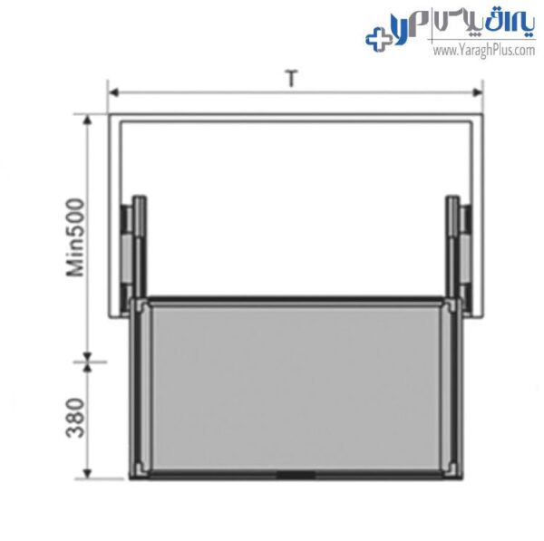 کشو ریلی شیشه‌ای داخل کمد لباس رنگ سفید طرح ایتالین فانتونی j505 - j506 - j507