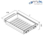 سبد فلزی ریلی داخل کمد لباس رنگ سفید طرح ایتالین فانتونی - Image 2