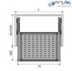 سبد فلزی ریلی داخل کمد لباس رنگ سفید طرح ایتالین فانتونی j525 - j526