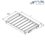 رک ریلی جای شلوار داخل کمد لباس رنگ سفید طرح ایتالین فانتونی j523 - j524