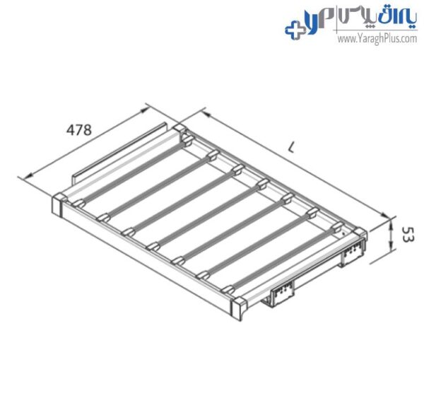 رک ریلی جای شلوار داخل کمد لباس رنگ سفید طرح ایتالین فانتونی j523 - j524