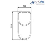 رک دو طبقه جای بطری زیر کابینت هوایی رنگ برنز فانتونی G090