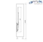 میز اتو ایستاده ریلی دیواری با پایه متصل به بدنه فانتونی - Image 4