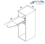 میز اتو ریلی رومیزی با پایه گردان و صفحه تاشو فانتونی - Image 3