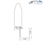 میز اتو ایستاده ریلی دیواری با پایه متصل به بدنه فانتونی - Image 6