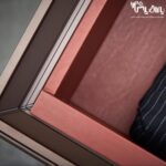 سبد چرمی ریلی داخل کمد لباس رنگ موکا قرمز فرنچ استایل فانتونی - Image 2