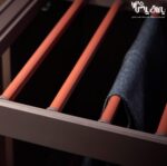 رک ریلی جای شلوار داخل کمد لباس رنگ موکا قرمز فرنچ استایل فانتونی - Image 3