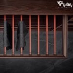 رک ریلی جای شلوار داخل کمد لباس رنگ موکا قرمز فرنچ استایل فانتونی - Image 6