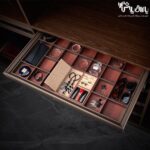 سینی مشبک چرمی ریلی داخل کمد لباس رنگ موکا قرمز فرنچ استایل فانتونی - Image 2