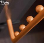 رک سقفی هنگر لباس رنگ طوسی نارنجی فرنچ استایل فانتونی - Image 3