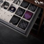 سینی مشبک چرمی ریلی داخل کمد لباس رنگ طوسی فرنچ استایل فانتونی - Image 3