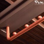 رک سقفی هنگر لباس رنگ موکا قرمز فرنچ استایل فانتونی - Image 3