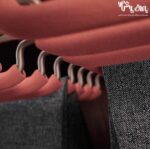 رک جای شلوار سقفی دو طرفه رنگ موکا قرمز فرنچ استایل فانتونی - Image 4