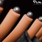 رک جای شلوار سقفی یک طرفه رنگ طوسی نارنجی فرنچ استایل فانتونی - Image 3