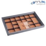 سینی مشبک چرمی ریلی داخل کمد لباس رنگ طوسی نارنجی فرنچ استایل فانتونی j931 - j932