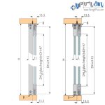 مکانیزم درب هوایی توکار دو درب 120 سانتیمتر شیشه ای با عرض حداکثر 240 سانتیمتر فانتونی - Image 2