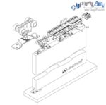 مکانیزم آویز تک درب کشویی 80 کیلویی با بلبرینگ آلباتور - Image 3