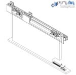 مکانیزم آویز تک درب کشویی 120 کیلویی بدون آرام بند آلباتور - Image 4