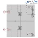 مکانیزم درب آکاردئونی 40 کیلویی قرقره بلبرینگی آلباتور - Image 3