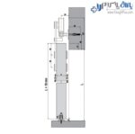 مکانیزم آویز تک درب کشویی 60 کیلویی روستیک آلباتور - Image 3